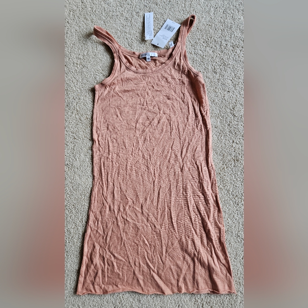 NWT Vince Clay 100% Cotton Long Tank Top Size XS